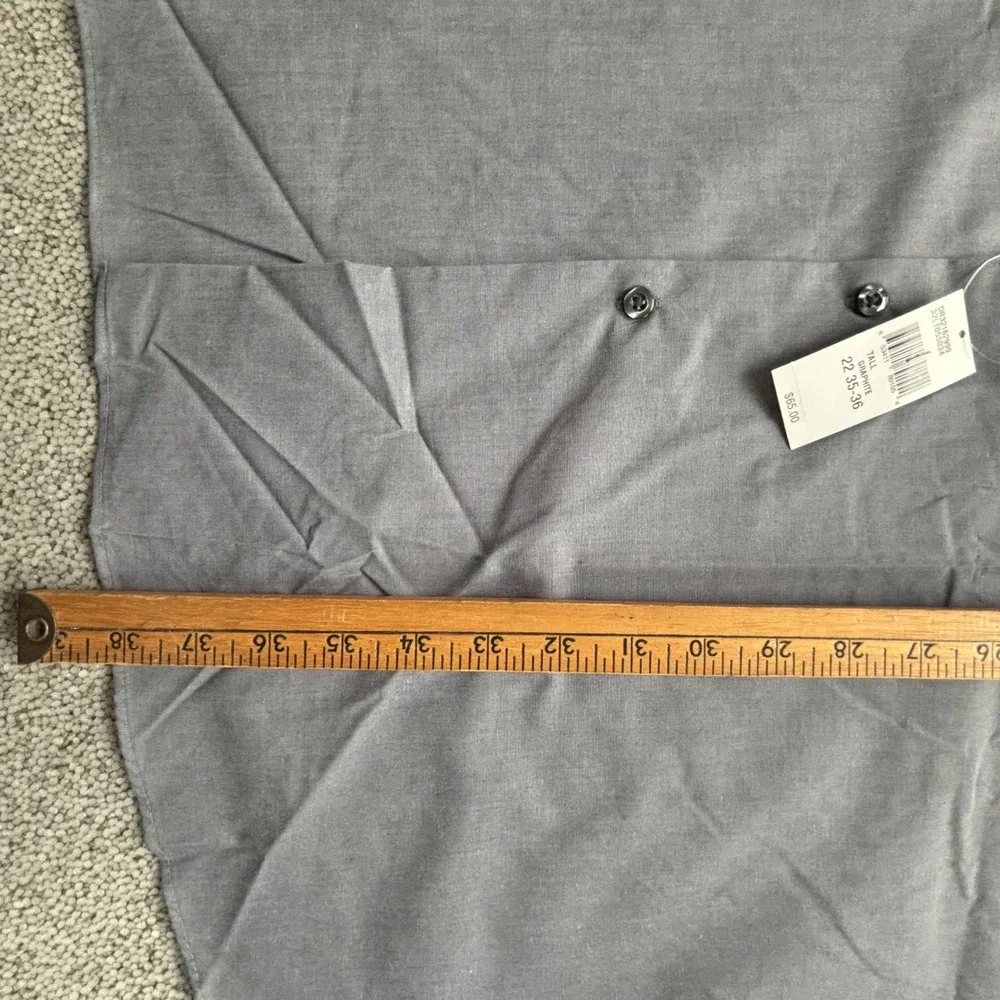 Unlisted Kenneth Cole Dress Shirt Mens 5X Graphite Tall Fit Professional NWT $65